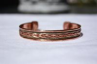 Magnetic Copper Cuff Bangle Bracelet Men Women Arthritis Pain Therapy Braided Design (6)