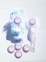 Gender Reveal Baby Shower Party Themed Sash and Buttons For Mom and Dad and Guest (Pink and Blue)