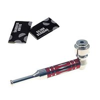 Premium Sculpture Design Metal Tool, Long Handle with Lid and Drawstring Bag (Red)