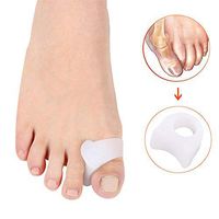 Foot Toe Separator Corrector, Toe Separators Bunion Correctors Gel Toe Spacers Great for Hallux Valgus Hammer Toe Overlapping Toe (Size : L)