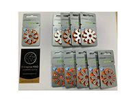 PowerOne Hearing Aid Batteries Size 13-10 Packs of 8 Cells