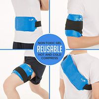 Pain Relief Ice Pack with Strap for Hot & Cold Therapy, Microwave Heat Pad for Back Shoulder, Neck, Waist, Calves and Hip