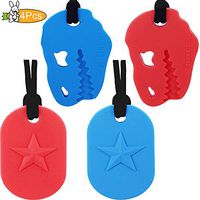 Chew Necklace by GNAWRISHING -Dog Tag Set - Perfect for Autistic, ADHD, SPD, Oral Motor Children, Kids, Boys, and Girls (Tough, Long-Lasting)………