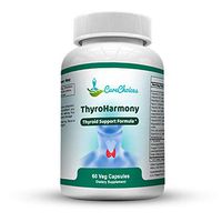 ThyroHarmony Thyroid Support with Iodine- B12, L-Tyrosine, Selenium, Zinc, Ashwagandha and More - Energy, Focus and Metabolism -GMO& Gluten Free