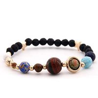 MISS RIGHT Chakra Gemstone Charm Lava Beaded Solar System Galaxy Planet Bracelet Essential Oil Diffuser Aromatherapy Jewelry for Women Men Teen Girls (Planet Diffuser)