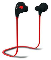 AXESS EPBT101 Bluetooth Headphone with Hands-Free Calling Bluetooth & Built-in Rechargeable Battery, Red