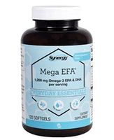 Vitacost Synergy Mega EFA 1200 Omega 3 EPA and  DHA with Natural Strawberry 120 Softgels