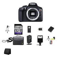 Canon EOS Rebel T6 DSLR Camera Body - International Version 32GB Memory, 2X Cap Keeper, Memory Card Wallet, Memory Card Reader, Camera Accessory Kit (EOST6) and More.