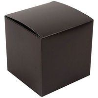JAM PAPER Glossy Gift Boxes - 3 1/2 x 3 1/2 x 3 1/2- Black Glossy - 10/Pack