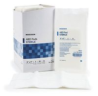 McKesson - Abdominal Pad McKesson NonWoven / Cellulose / Moisture Barrier 5 X 9 Inch Rectangle Sterile - 1/Each - McK