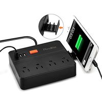 Power Strip with 3 USB & 4 Outlets & Switch Control for Various Appliances, Monokiller Surge Protector USB Charging Station with 6 Feet Power Cord Multiport Wall Charger for iPhone Android Devices