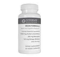 Brain & Cognitive Support Supplement by Creative Biosciences- Memory, Focus & Clarity Formula - Nootropic Scientifically Formulated for Optimal Performance - 60 Veggie Capsules - Made in USA