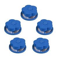 aliveGOT 5/10Pcs Household Reusable Washing Machine Floating Lint Mesh Bag Hair Filter Net Pouch Washing Machine Laundry Ball Filter (5 Blue)