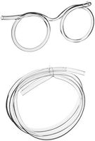 Drinking Straw Glasses Party Accessory