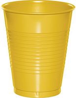Creative Converting 28102181 PREMIUM PLASTIC CUPS 16 OZ, School Bus Yellow