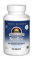 Source Naturals Sleep Science NightRest Multi-Nutrient & Herb Complex With Melatonin, GABA, Passion Flower, Chamomile, Lemon Balm & More - Herbal Formula - 100 Tablets 