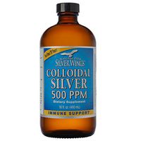 Natural Path Silver Wings - Colloidal Silver 500 ppm - Pure Mineral Supplement - Immune Support for Your Family - Powerful Healing without a Bad Taste (16 ounce, 480ml)
