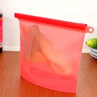 Pretty Comy 1pcs Food Storage Silicone Bags Food Preservation Reusable Silicone Bags for Refrigerator