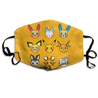 SSUJ7 Pikachu and Friends Men Women Adjustable Earloop Mouth Guard Anti-Dust Washable Reusable Mouth Guard for Kids Teens Adults Anti Pollution,Anti-smog