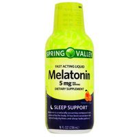 Spring Valley Melatonin Fast Acting Liquid, 5 mg, 8 Oz