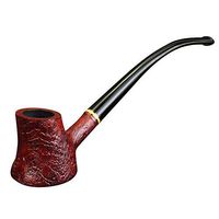 FULUSHOU Mediterranean Briar Wood Tobacco Pipe, Volcanic Freestyle Bend Tobacco Pipe 3