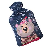 Safe PVC Thick Hot Water Bottle with Cover Keep Warm/Warm Hands Hot Therapies 2.0 Litre(Navy)