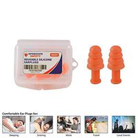 Interstate Safety 40207 Reusable Silicone Waterproof Ear Plugs for Sleeping, Swimming, Work, Travel and Loud Events, 1 Pair/Plastic Case-32dB NRR