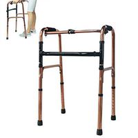 ZMYLOVE Heavy Duty Folding Walker, Bariatric Walker with 8 Height Adjustable and One Button Foldable for Seniors Wide Walker