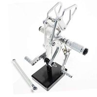 Frames & Fittings CNC Del Motociclo Pedane Regolabili Posteriori Set Spina Del Piede for Yamaha MT-07 MT07 2013 2014 2015 - (Color: Silver)