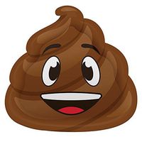 Creative Converting 329418 Poop Emojions 96-Count Shaped Paper Plates