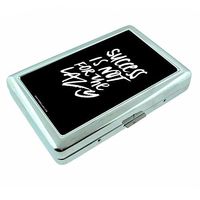 Lazy Success Em1 Hip Silver Cigarette Case Id Holder Metal Wallet 4" X 2.75" RFID Protection