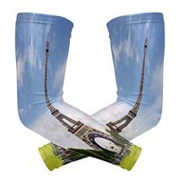 ZZKKO Paris Eiffel Tower Cooling Arm Sleeves Cover Uv Sun Protection for Men Women Running Golf Cycling Arm Warmer Sleeves 1 Pair