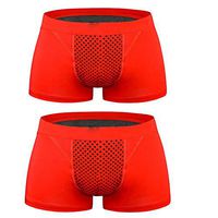 WW Health Care Boxer Magnetic Therapy Briefs for Men Elastic Casual Panties 2-Pack,XL