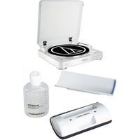 Audio Technica AT-LP60WH-BT Fully Automatic Bluetooth Wireless Belt-Drive Stereo Turntable, White with Cleaning Kit