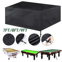 Dust Cover Snooker 7/8/9 Ft Billiard Pool Table Covers with Drawstring Thick, Dust-Proof, Waterproof and UV-Resistant (Color : Black, Size : 9FT:287x155x82cm)