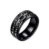 Festnight Medical Weight Loss Ring Simple Stainless Steel Magnetic Therapy Fashion Magnetic Healthcare Finger Fully-Jewelled Ring