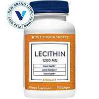Lecithin 1200mg Natural Combination of Essential Fatty Acids (Linoleic) to Support Brain Nerve Function (90 Softgels) by The Vitamin Shoppe