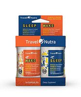 TravelNutra Jet Lag Prevention Dietary Supplement Sleep & Wake Combo Pack, 36 Capsules