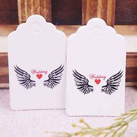 OBELLA BOUTIQUE wholesale scallop 35cm white paper gift tag 100pcs per lot thank you my darling hang tag for wedding/candy/box/gift decoration