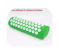 Acupressure Mats Massager Cushion Massage Yoga Mat Acupressure Relieve Stress Back Body Pain Spike Mat Acupuncture Massage Yoga Mat with Pillow,Green2