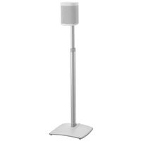 Sanus Adjustable Height Wireless Speaker Stands Designed for SONOS ONE, ONE SL, Play:1, and Play:3 - Tool-Free Height Adjust Up to 16" with Built in Cable Management - Single White - WSSA1-W1