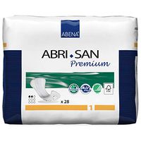 Abena Abri-San Premium Incontinence Pads, Size 1 - Mono, 280 Count (10 Packs of 28)