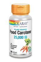 Solaray Food Carotene 25000 IU Softgel, 50 Count