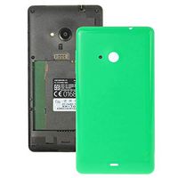 JUNXI Phone case Phone Cover Bright Surface Solid Color Plastic Battery Back Cover for Microsoft Lumia 535(Black) Portable and Convenient (Color : Green)