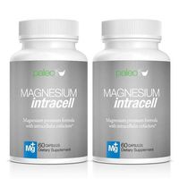 Paleo Life Magnesium Intracell 500 mg. Powerful Formula with Taurine, Folic Acid, B6, B12 Vitamin 60 Capsules, 60 Day Supply 2 Months Supply of The Magnesium Citrate Intracel (120 Capsules)