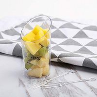 Efavormart 100 Pcs - Clear Diminutive 2.5oz Flasket Disposable Plastic Dessert Cup