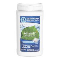 Seventh Generation Dishwasher Detergent Packs, Fragrance Free, 73 count
