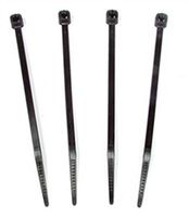 Hellermann Tyton T30R0C2 Standard Cable Tie, 5.8" Long, 30lb Tensile Strength, PA66, Black (Pack of 100)