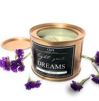 ChiX Scented Candles, Non-Toxic Clean Long-Burn Soy Wax, Pure Vanilla Scent Candle in Gold Tin (10oz), Perfect as a Gift for Any Occasion and as a Decor for Bath and Home.