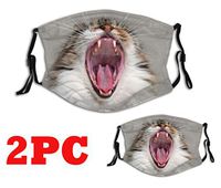 Gunner Cat Dust Mouth Mask - Animal Pet Print Dust Face Mask Surgical Masks Particulate Respirator Reusable 2PC (Dog 1)